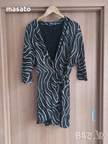 ZARA TRAFALUC - лъскава рокля, снимка 4 - Рокли - 40619683