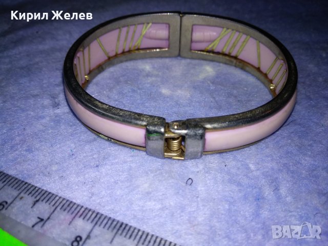 КРАСИВА МОДНА ВИНТИДЖ СТИЛ СТОМАНЕНА с АПЛИКАЦИИ АРТ ГРИВНА 37977, снимка 6 - Гривни - 40856249