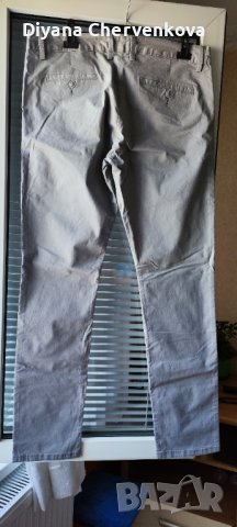 Мъжки памучен панталон - сив, снимка 2 - Панталони - 41555481