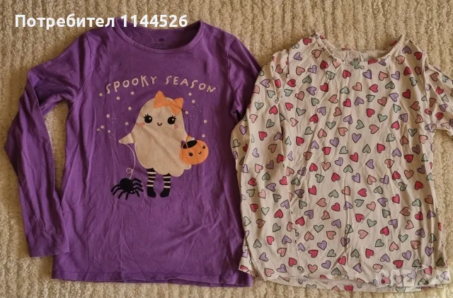 Сет от две блузи с дълъг ръкав H&M 8-10г., снимка 4 - Детски Блузи и туники - 47716972