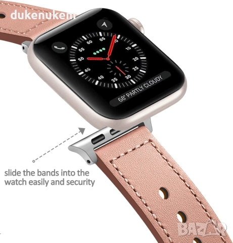НОВA! Кожена каишка за Apple Watch (38–49 мм), снимка 5 - Друга електроника - 52809802