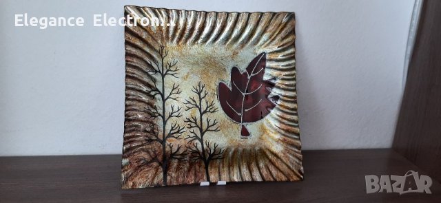 Декоративна квадратна коледна чиния 30/30см