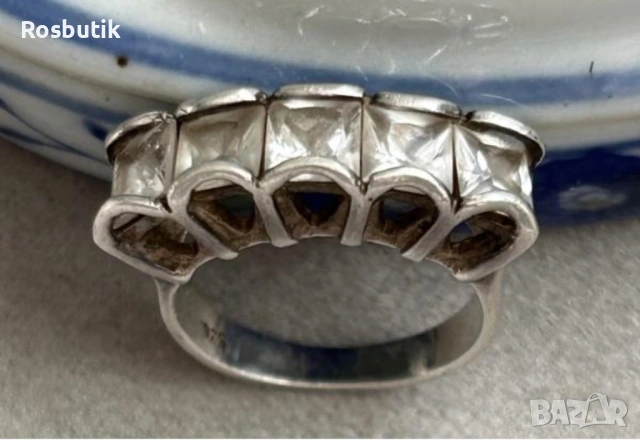 Масивен сребърен пръстен , снимка 2 - Пръстени - 53262955