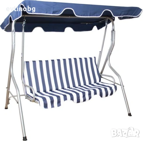 Триместна градинска люлка 110x172xH155 cm, снимка 3 - Градински мебели, декорация  - 53864557