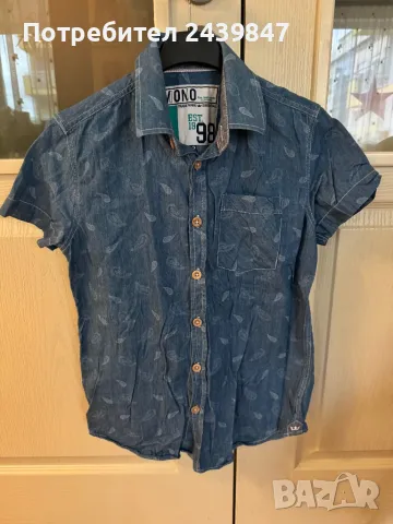 Риза с къс ръкав за момче, снимка 1