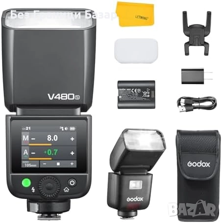 Нова професионална Godox V480S безжична светкавица за Sony с тъчскрийн и HSS