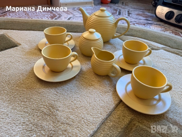 Луксозен керамичен сервиз за чай/кафе – ЧИСТО НОВ , снимка 5 - Сервизи - 53668453