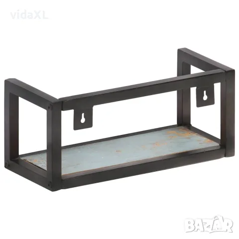 vidaXL Рафтове за стена, 2 бр, 40 см, регенерирано дърво масив, снимка 3 - Етажерки - 56146714