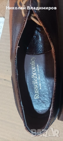 Обувки Russell Bromley London естествена кожа номер 39 и половина мъжки а може и за дама, снимка 5 - Маратонки - 53418480