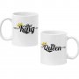 Комплект чаши за влюбени King Queen 2, снимка 1 - Романтични подаръци - 35737904