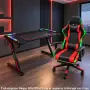 Комплект Геймърско бюро с RGB LED осветление и геймърски стол с RGB LED осветление и дистанционно, снимка 7