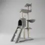 Котешка драскалка с къщичка, легло и платформи, 138 см, светлосива, снимка 6