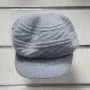 Нова зимна дамска шапка с козирка Ангора в сив цвят, снимка 1