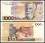 ⭐ Бразилия 1987-1988 1000 крузадос UNC нова ⭐, снимка 1