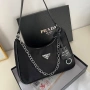 Prada Дамска Черна Чанта С Торбичка На Марката Код 66Btq12, снимка 3