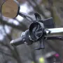 Черна пластмасова поставка за бутилка с монтажни болтове, снимка 2