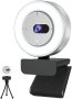 Нова 1080P уеб камера със светлина за стрийминг разговори конференция, снимка 1