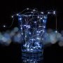 10 броя 25 LED светлинна жичка, батерии, студено бяло, Коледна декорация, украса, снимка 3