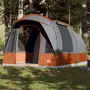 vidaXL Къмпинг палатка тунелна за 3 души сиво и оранжево водоустойчива, снимка 2