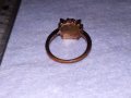 СТАР КРАСИВ МЕДЕН АРТ ДЕКО ПРЪСТЕН с ИСКРЯЩИ ФАСЕТИРАНИ КРИСТАЛИ 38657, снимка 12