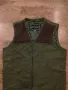 huntly mens lether vest - естествена кожа мъжки ловен елек 2ХЛ, снимка 4