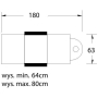 Стол за педикюр A 210C 180 х 63/73 х 64/80 см - бял, снимка 6