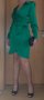 Официална зелена рокля сатен Fervente , снимка 3