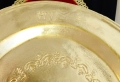 Бронзова чиния,плато,пано 850 гр.,27 см.,релеф,позлата. , снимка 2