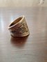 Уникален, старинен прьстен от Тибет от мед, снимка 3