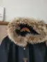 Зимно палто с качулка и естествен косъм, снимка 6