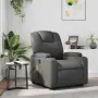 vidaXL Масажен наклоняем стол, сив, изкуствена кожа, снимка 2