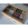 4098 Кутия за съхранение на чай с чекмедже и 8 отделения, снимка 3