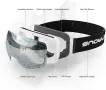 Очила за ски сноуборд Snowledge с UV400 защита, двойна леща с противозамъгляване, съвместими с каска, снимка 2
