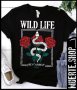 Дамска тениска с щампа WILD LIFE SNAKE, снимка 1 - Тениски - 40937741