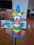 Стара детска играчка за подреждане Клоун, снимка 2