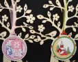 Ръчно бродирани и оцветени коледни играчки за елха и магнити, снимка 6