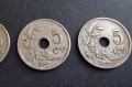 Монети . Белгия. 5 цента.  1920 , 1921, 1925  година., снимка 4