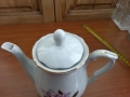 Стар български порцелан кана чайник, снимка 3