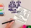 Рали състезателна кола автомобил стенсил шаблон спрей за торта украса сладки Scrapbooking, снимка 3