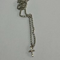 Продавам мъжки сребърен синджир с кръст 925, снимка 4 - Колиета, медальони, синджири - 44491325