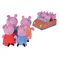 Peppa Pig Семейство плюшени герои в кола 109261006, снимка 2 - Плюшени играчки - 35999496