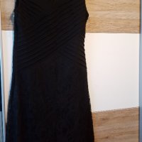 Дълга официална бална елегантна шик дантела готик романтик макси размер рокля ХХЛ, снимка 4 - Рокли - 35503134