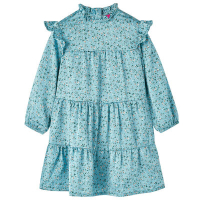 Детска рокля с дълъг ръкав, синя, 116（SKU:14326, снимка 1 - Детски рокли и поли - 44807403