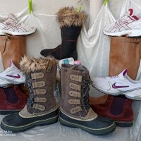 КАТО НОВИ водоустойчиви апрески SOREL® Snow Boots North Star, 39 -40 боти,100% ЕСТЕСТВЕНА КОЖА,ботуш, снимка 18 - Дамски апрески - 44242535
