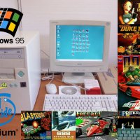 ⭐Продавам рядък ретро компютър Pentium MMX с много игри!⭐, снимка 1 - Антикварни и старинни предмети - 41024557