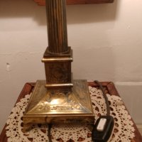 Арт Деко нощна ,настолна лампа бронз оргиналнално стъкло, снимка 7 - Антикварни и старинни предмети - 41706934