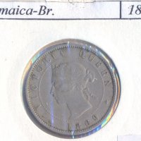 Ямайка 1/2 пени 1869 година, снимка 2 - Нумизматика и бонистика - 38668067