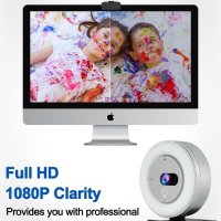InstyQ 1080P уеб камера за стрийминг със светлина, микрофон 90° изглед, снимка 5 - Друга електроника - 41947535