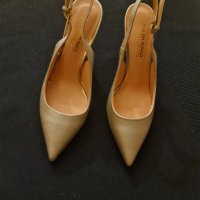 Сребристо елегантни обувки FABIANO, снимка 3 - Дамски обувки на ток - 37962445