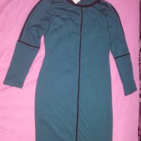 Нова рокля дълъг ръкав цвят петрол/тюркоаз/AROGANS Размер 2XL, снимка 3 - Рокли - 34646244